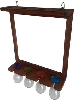 Bahat Wood Beech Wine Wine Glass Cup Holder Bar Decor 44*50 cm  - Image 2