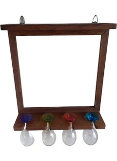 Bahat Wood Beech Wine Wine Glass Cup Holder Bar Decor 44*50 cm  - Image 5