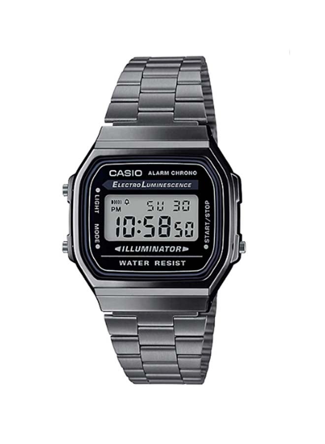 CASIO Unisex Stainless Steel Digital Wrist Watch A168WGG-1ADF - 33 mm - Grey - Image 1