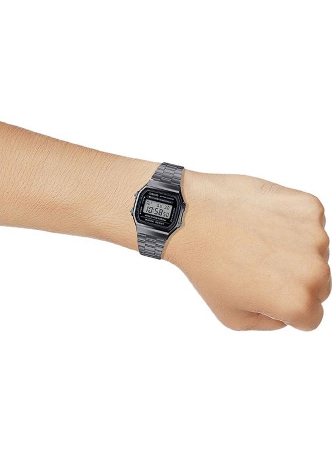 CASIO Unisex Stainless Steel Digital Wrist Watch A168WGG-1ADF - 33 mm - Grey - Image 5