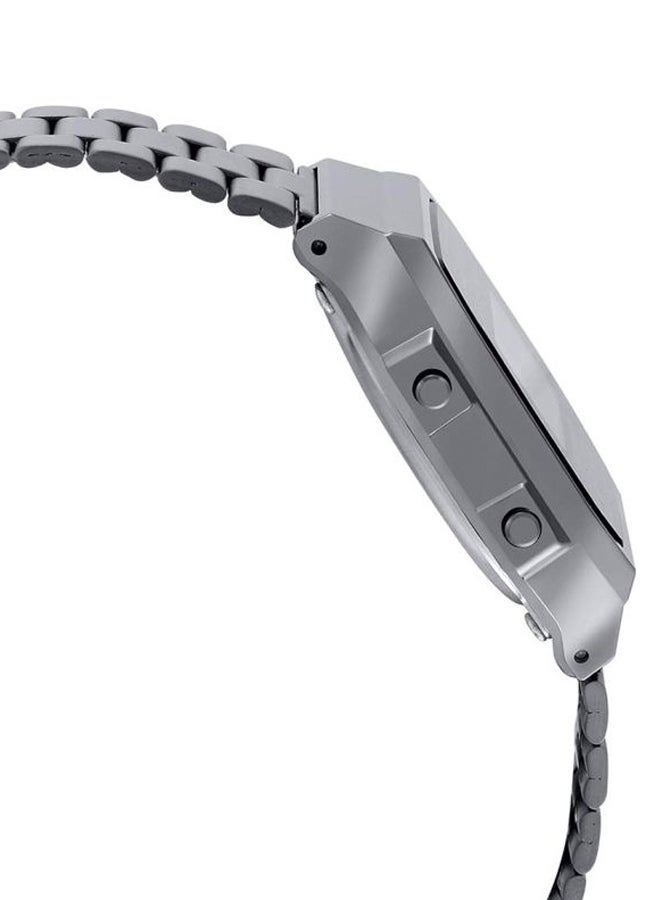 CASIO Unisex Stainless Steel Digital Wrist Watch A168WGG-1ADF - 33 mm - Grey - Image 4