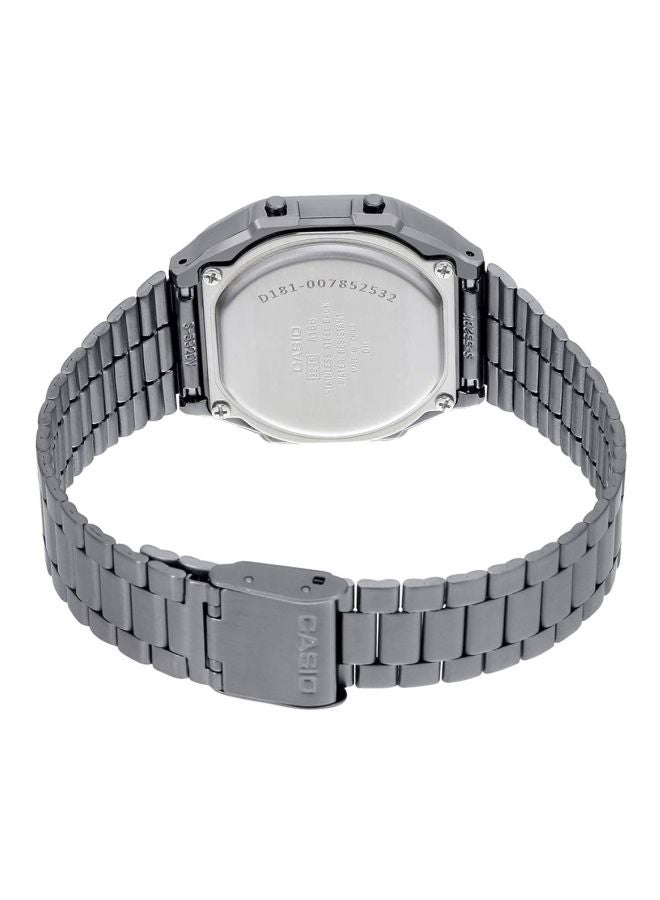 CASIO Unisex Stainless Steel Digital Wrist Watch A168WGG-1ADF - 33 mm - Grey - Image 2