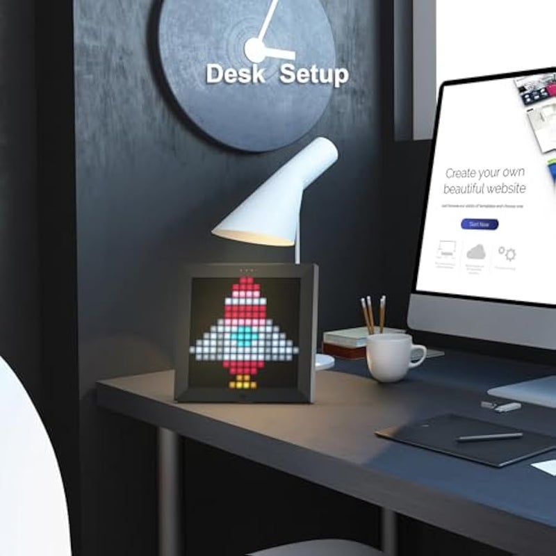 Divoom Pixoo - Pixel Art Digital Picture Frame with 16x16 LED Display APP Control - Cool Animation Frame Wall/Desk Mount for Gaming Room & Bedside Table - Image 5