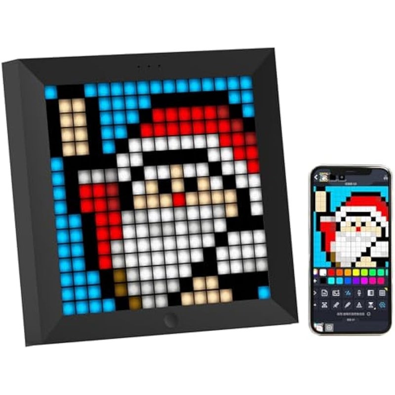 Divoom Pixoo - Pixel Art Digital Picture Frame with 16x16 LED Display APP Control - Cool Animation Frame Wall/Desk Mount for Gaming Room & Bedside Table - Image 1