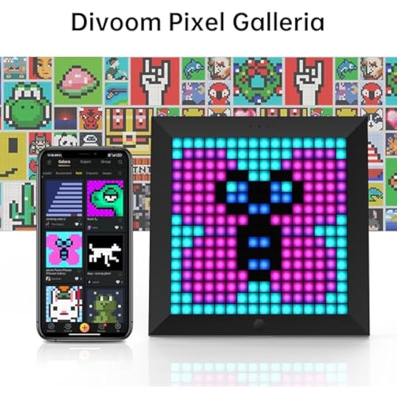Divoom Pixoo - Pixel Art Digital Picture Frame with 16x16 LED Display APP Control - Cool Animation Frame Wall/Desk Mount for Gaming Room & Bedside Table - Image 3