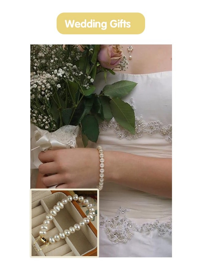 Fazza Pearl Bracelet, Elegant, Trendy DesignPearl Chain,  Pearl Studded Bracelet  - Image 3
