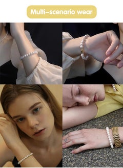 Fazza Pearl Bracelet, Elegant, Trendy DesignPearl Chain,  Pearl Studded Bracelet  - Image 4
