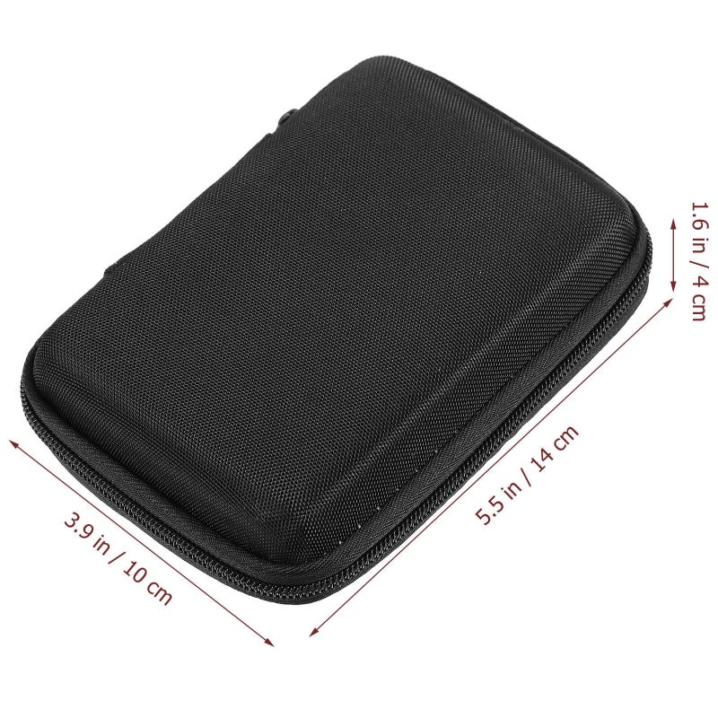 Hard Shell SSD Travel Case Portable Organizer Pouch For Passport 14x10x4cm Black - Image 3