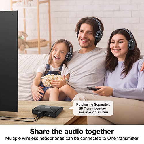 SIMOLIO Infrared Headphones for Car DVD, Not Bluetooth, Universal 2 Channel IR Headphones for Honda Odyssey, uConnect Chrysler Pacifica, Town & Country, GMC Yukon, Wireless Headsets for TV, 3 Pack - Image 5