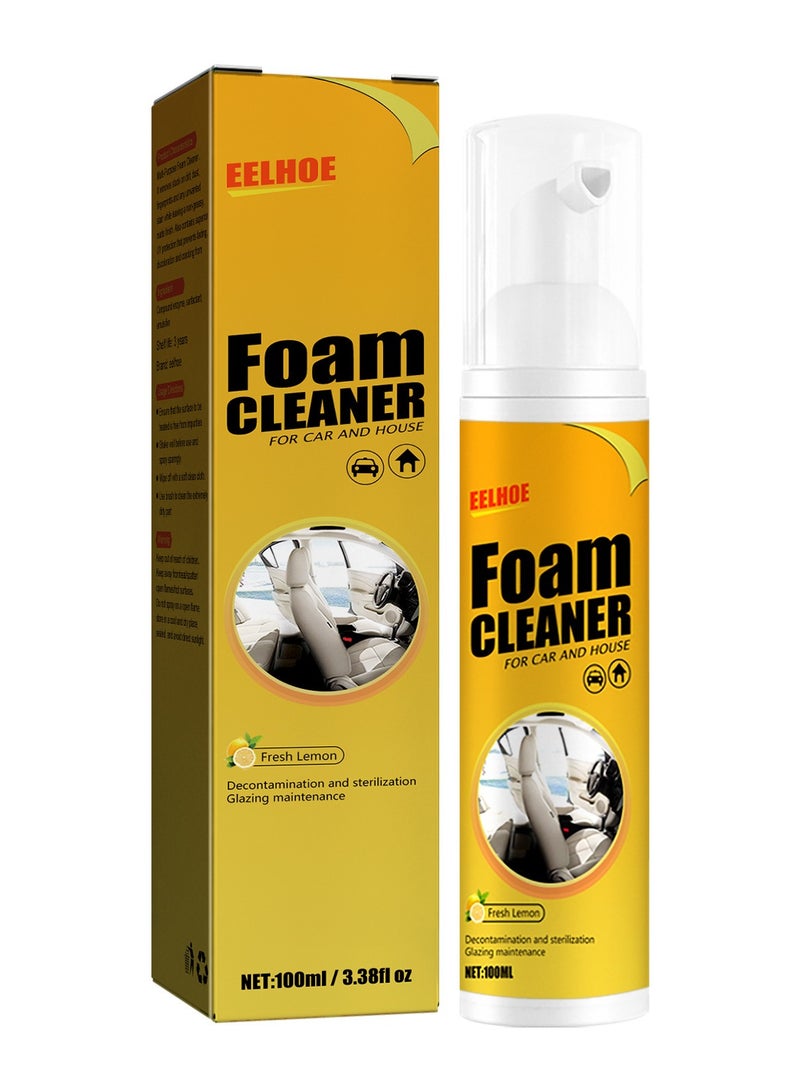EELHOE Foam Cleaner, Spray Foam Cleaner, Car Seat Upholstery Strong Stain Remover, Foam Cleaner, Interior Lemony Foam Cleaner, Strong Cleaner Cleaner Spray for Car, Interior, Kitchen - Image 1