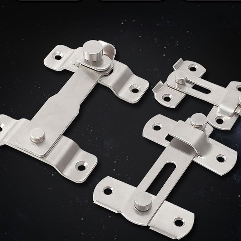 خطاف حاجز معدني صغير لليمين للباب الزجاجي المنزلق، لأسوار الحيوانات وأجهزة أمن المنزل - Image 4