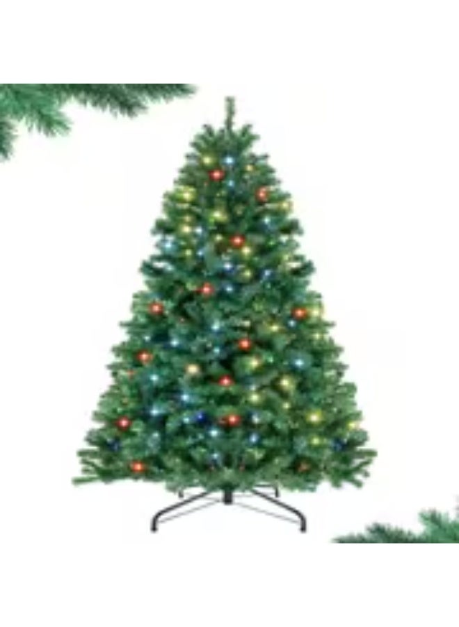 erorex 1.8m Artificial Christmas Tree with 350 Color Changing LED Lights, 1250 Branch Tips Artificial Tree, Easy Assembly, Sturdy Metal Base Easy Assembly, Retardant PVC Material for Home, Office, Party, Christmas Decoration - Image 1