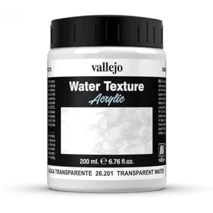 Vallejo 26.201 ACRYLIC WATER TEXTURE 200 ML, TRANSPARENT WATER - Image 3