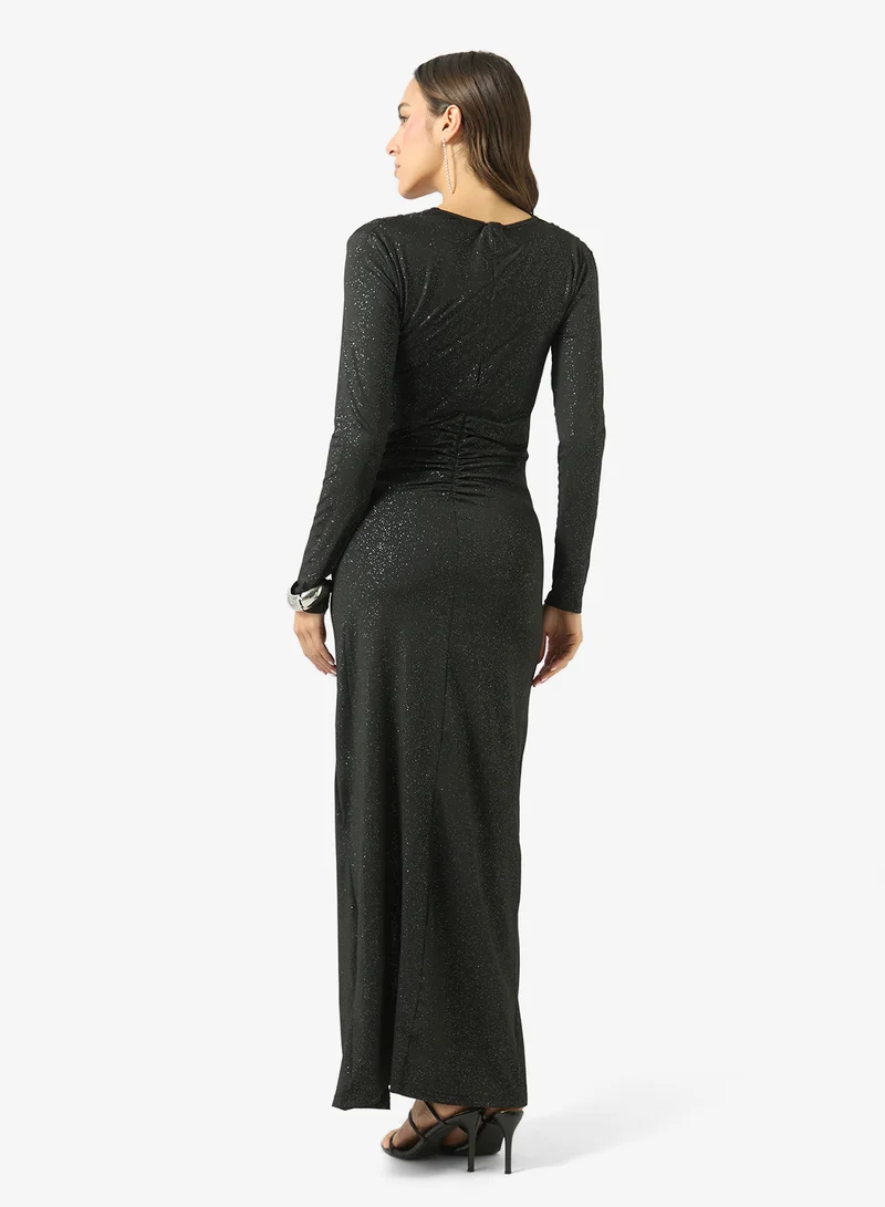 Ginger Plunge Neck Draped Dress