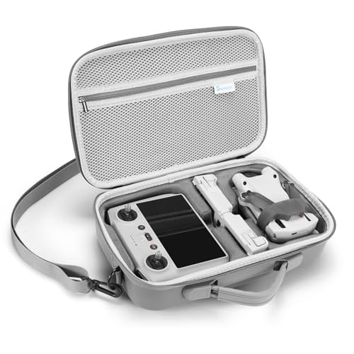 Skyreat Mini 3 / 3 Pro Case RC,Compact Small PU Waterproof Carrying Case with Shoulder for DJI Mini 3/3 Pro Drone and Battery Accessories - Image 1
