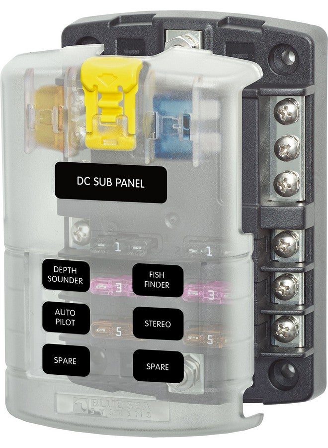 بلو سي سيستمز 5025 ST بليد فيوز بلوك 6 دائرة مع أرضي وغطاء - Image 1