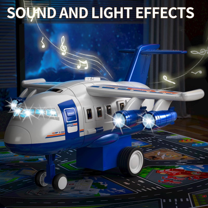 MSKOLER Airplane Toys for Toddlers 2-4 - Boy Toy Car Race Tracks for Kids Ages 3-5 with 8 Small Car Toys, Toddlers Educational Toy, Birthday Gifts for Boys 3-5 - Image 5