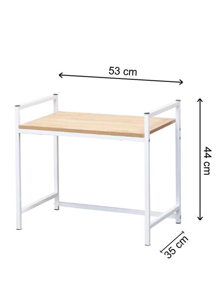 WT-EASYCARE Metal Wooden Kitchen Storage Rack - Oak | Kitchen Storage Rack | Wooden Kitchen Rack | Kitchen Stand | Storage Shelf | Kitchen Microwave Stand | Kitchen Organizer | Metal Rack for Kitchen - Image 4