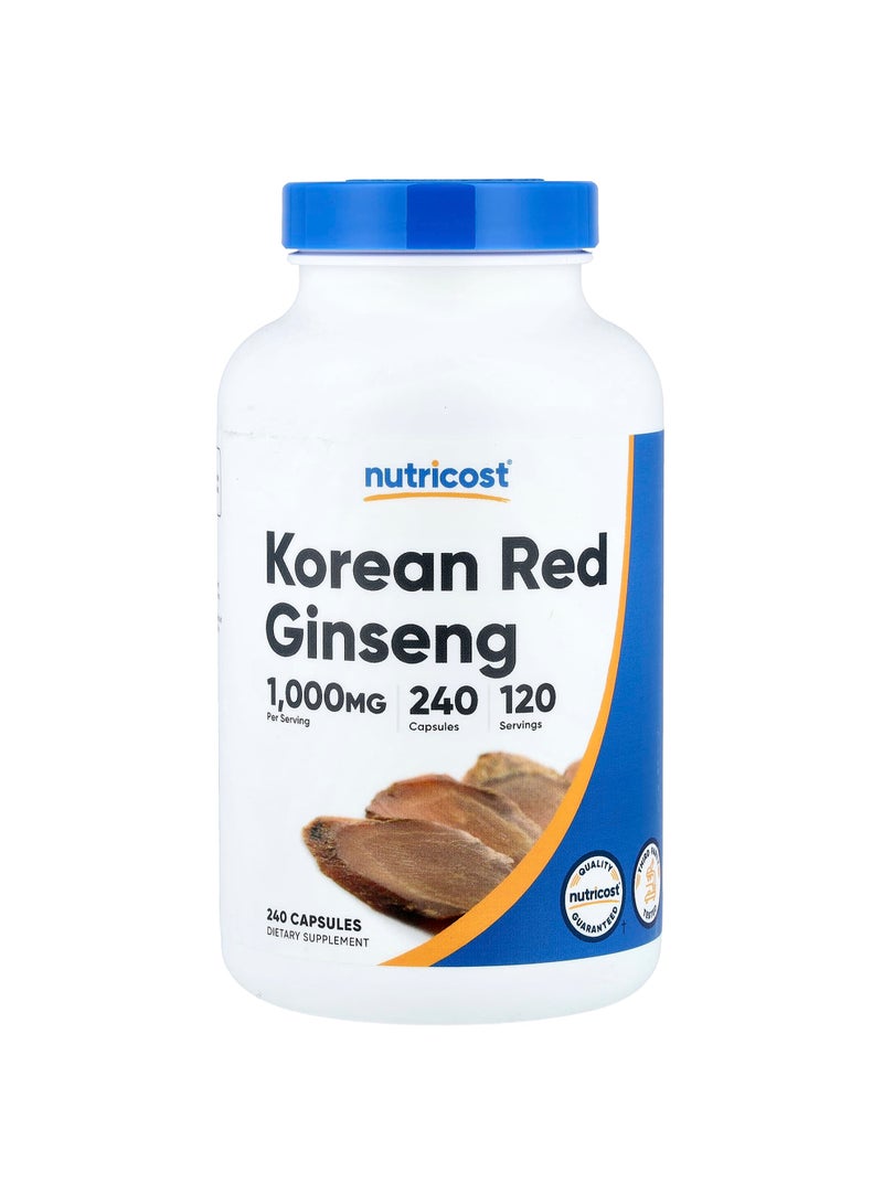 Korean Red Ginseng, 240 Capsules (500 mg per Capsule)