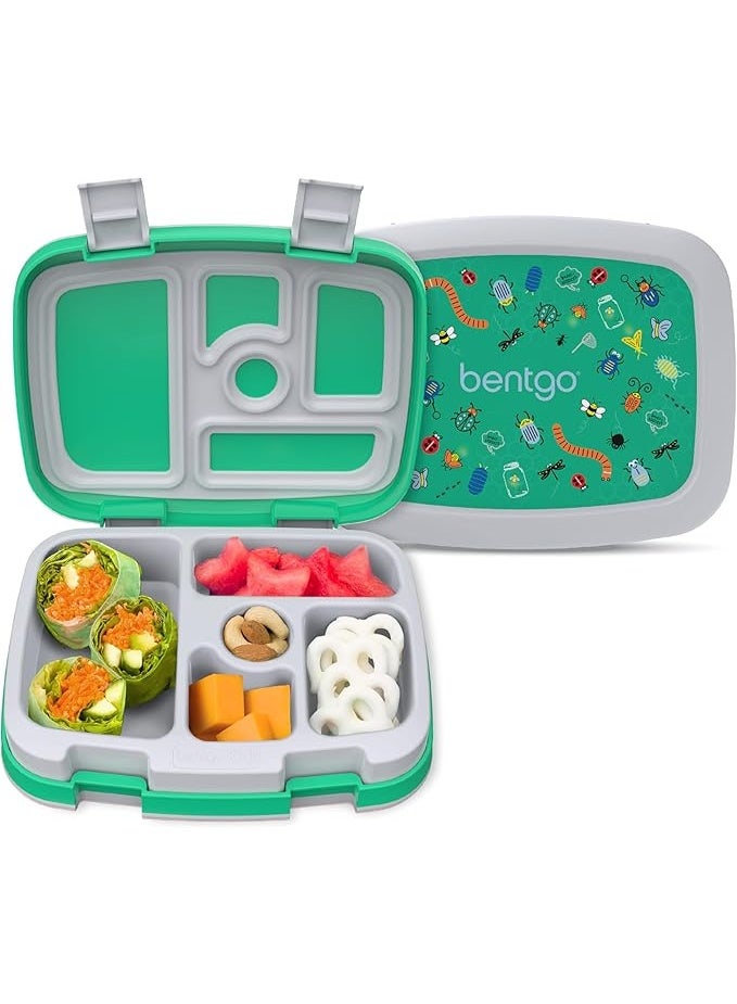 بنتجو صندوق غداء بنتجو كيدز بتصميم Bug Buddies مانع للتسرب بخمس خانات للأطفال - Image 1