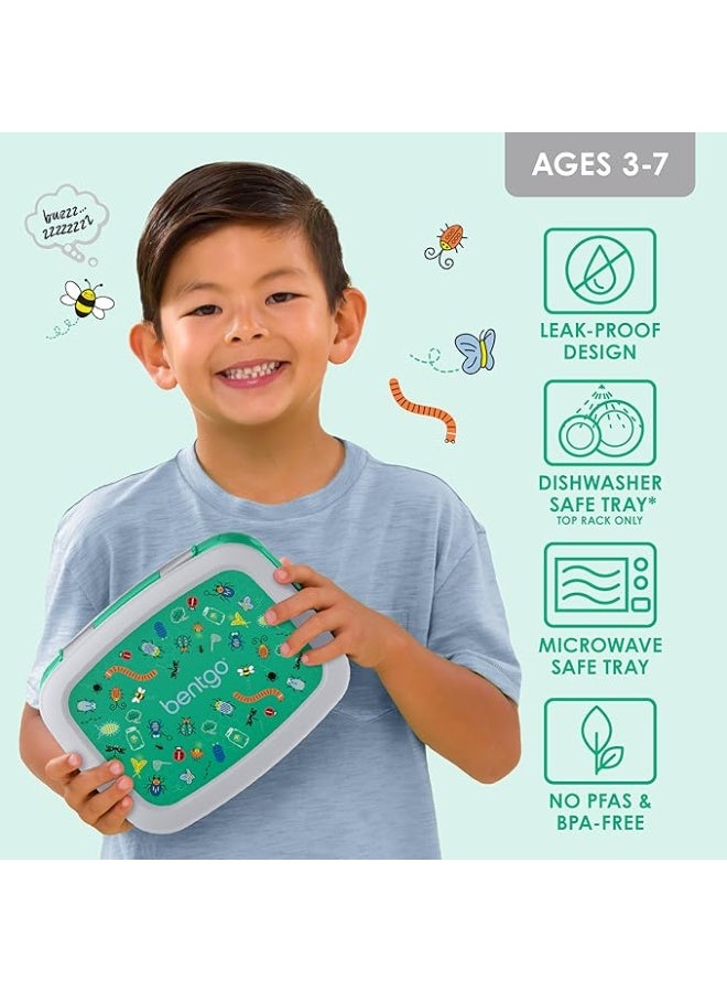 بنتجو صندوق غداء بنتجو كيدز بتصميم Bug Buddies مانع للتسرب بخمس خانات للأطفال - Image 2