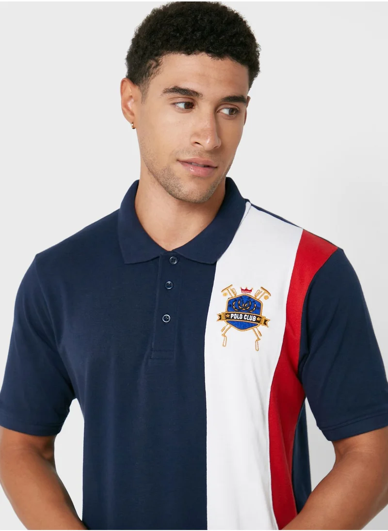 Seventy Five Colourblock Polo Shirt