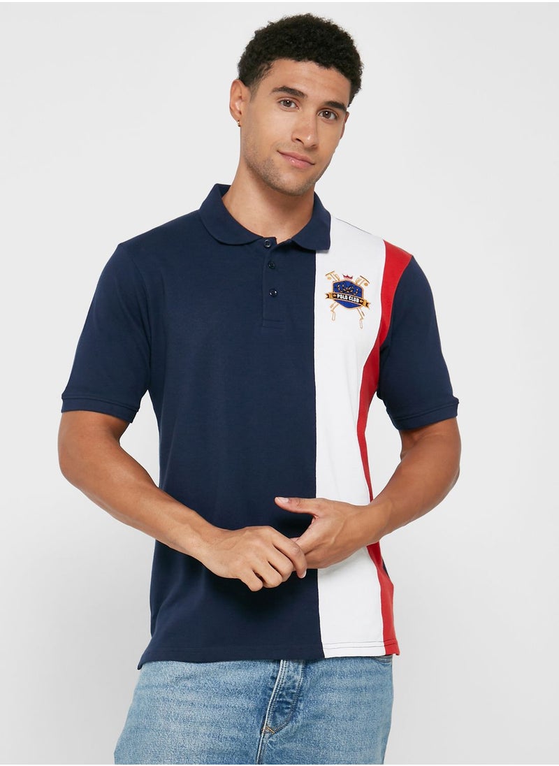 Seventy Five Colourblock Polo Shirt  - Image 1