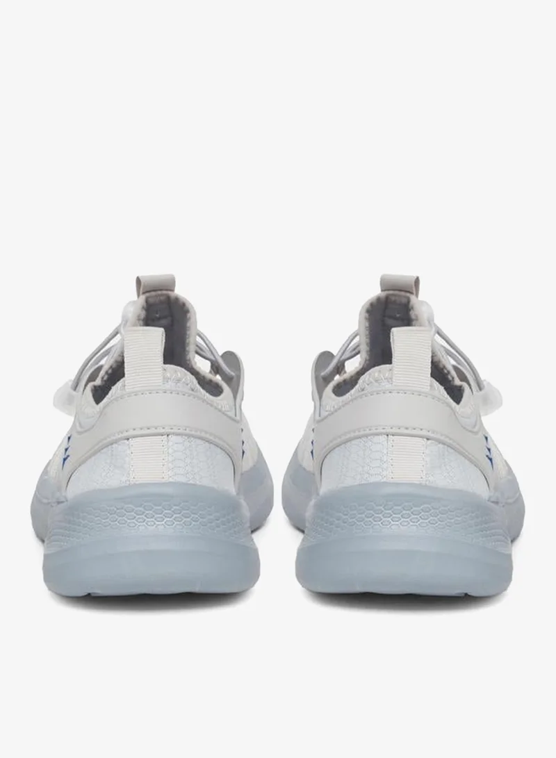 Styli Active Grey Women Grey Stretch Lace Sneakers for Women | Best Price UAE