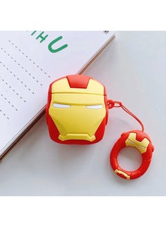 Generic Year Headset For Apple 4 Generation AirpodsPro2 Cartoon Cute Protective Shell Premium-Color:Iron Man With Pendant-Applicable Models:Airpods 4th Generation  - Image 1