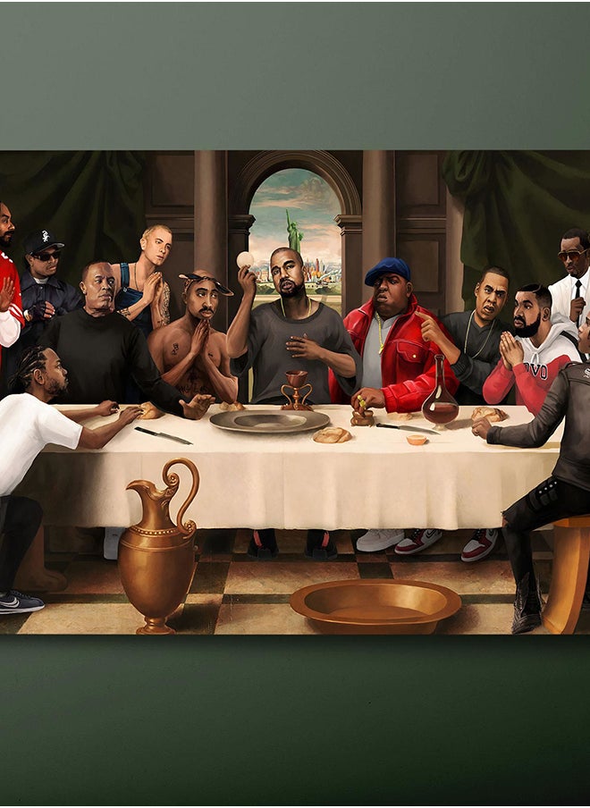 Generic - (Assembly frame) All Rappers Canvas Wall Art, Hip-Hop Canvas Print, Popular Musicians Canvas Painting, Ready to Hang - Image 1