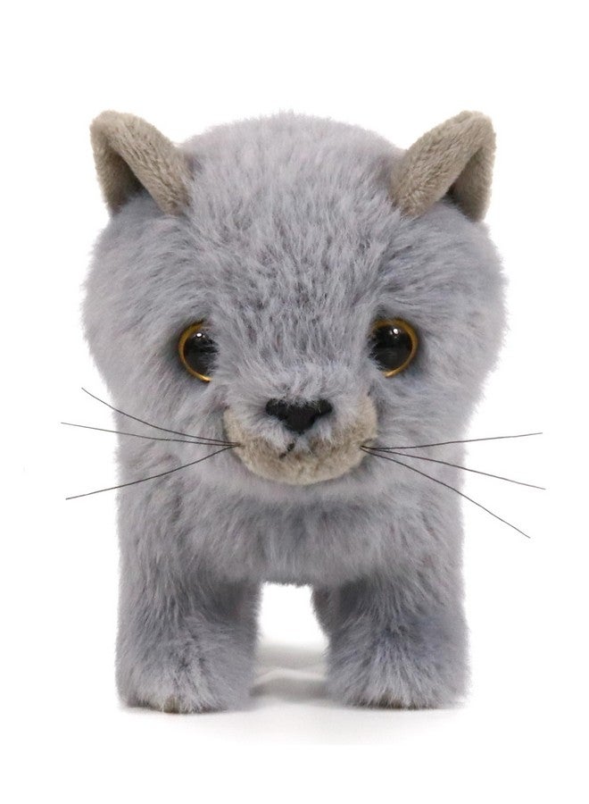 Ice King Bear Fluffy Little Cat Stuffed Animal Small Plush Toy 6 Inches (Gray) - Image 2