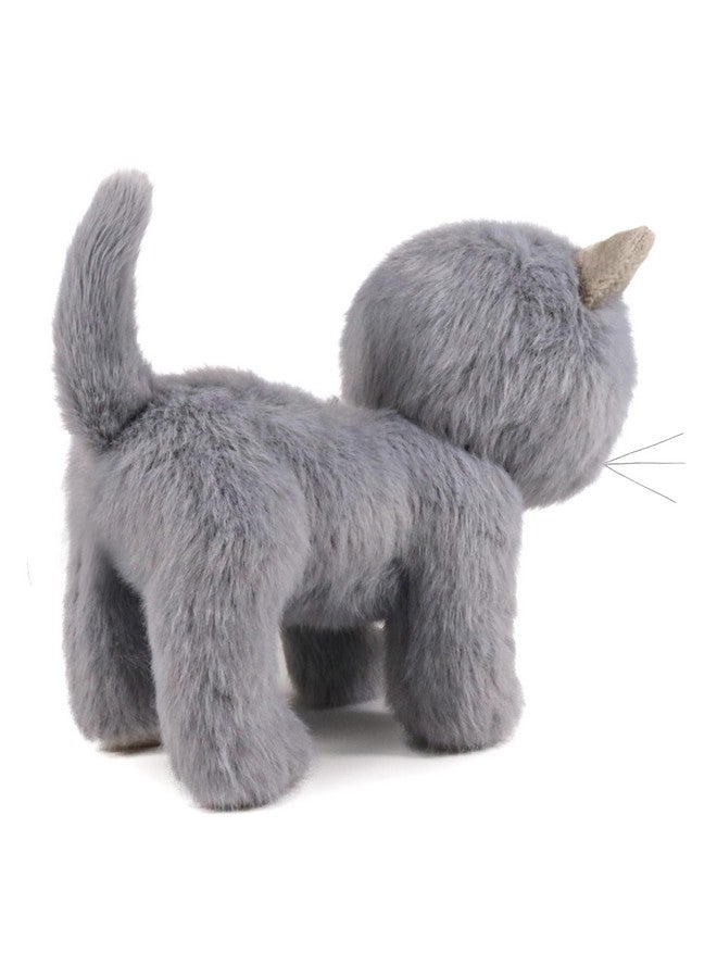 Ice King Bear Fluffy Little Cat Stuffed Animal Small Plush Toy 6 Inches (Gray) - Image 4