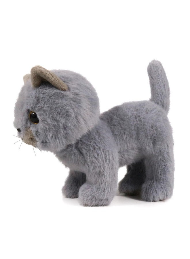 Ice King Bear Fluffy Little Cat Stuffed Animal Small Plush Toy 6 Inches (Gray) - Image 3