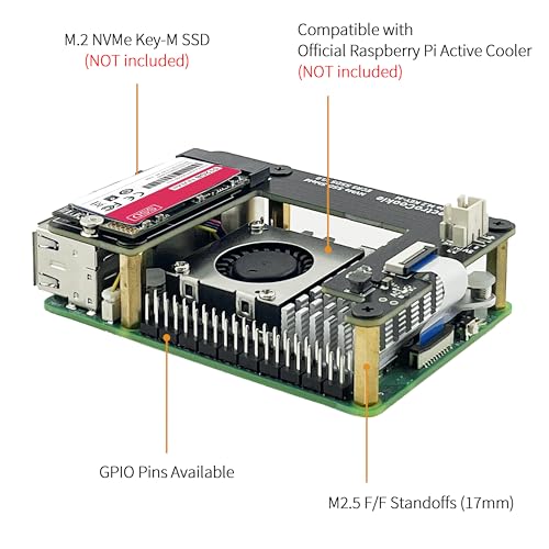 ElectroCookie PCIe to M.2 NVMe SSD HAT Board for Raspberry Pi 5 – Supports Key-M 2230 & 2242 SSD Sizes (ECR5_SSDS) - Image 5
