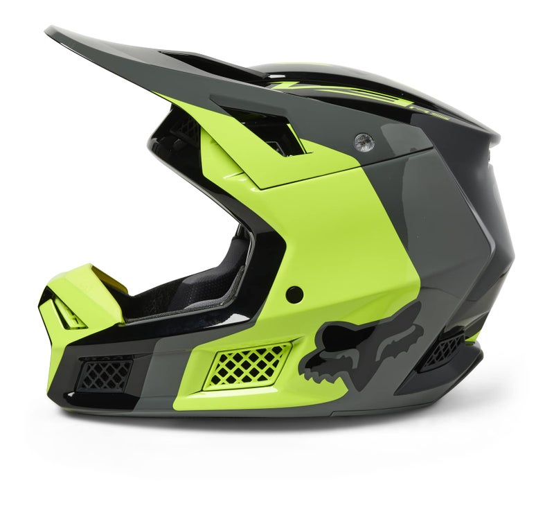 Fox Racing Unisex V3 RS Motocross Dirt Bike Helmet, Fluorescent Yellow, Small - Image 3