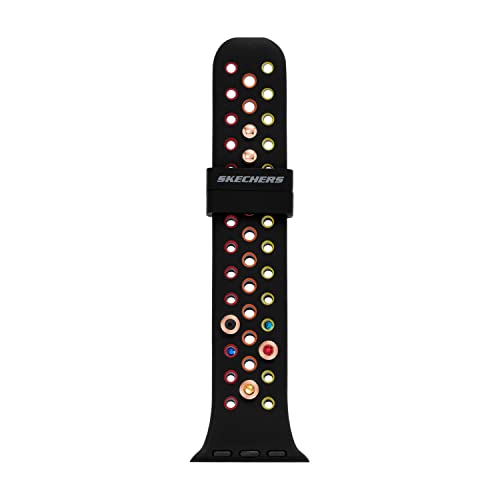 Skechers AllGender Apple 384041mm Silicone Interchangeable Watch Band Strap Color Black Model SRS6000 - Image 1