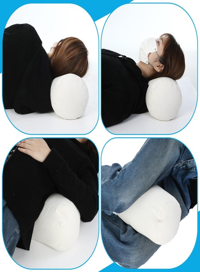 DoubleFill وسادة أسطوانية مزدوجة الحشو من الحنطة السوداء لتوفير دعم قوي، وسادة رقبة قابلة للتعديل مع غطاء وسادة عضوي، قشور الحنطة السوداء التتارية - Image 4