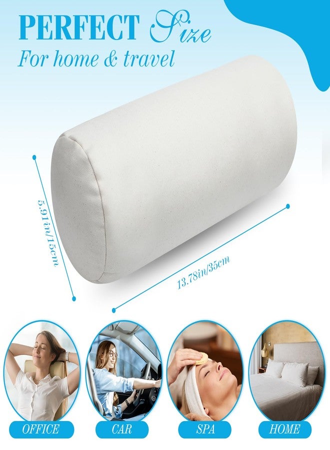 DoubleFill وسادة أسطوانية مزدوجة الحشو من الحنطة السوداء لتوفير دعم قوي، وسادة رقبة قابلة للتعديل مع غطاء وسادة عضوي، قشور الحنطة السوداء التتارية - Image 2