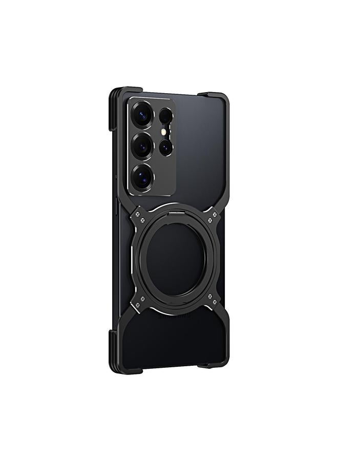 اس-توب جراب معدني لهاتف Samsung Galaxy S25 Ultra 5G مزود بذراع ميكانيكي بدون حواف وحامل MagSafe - Image 2