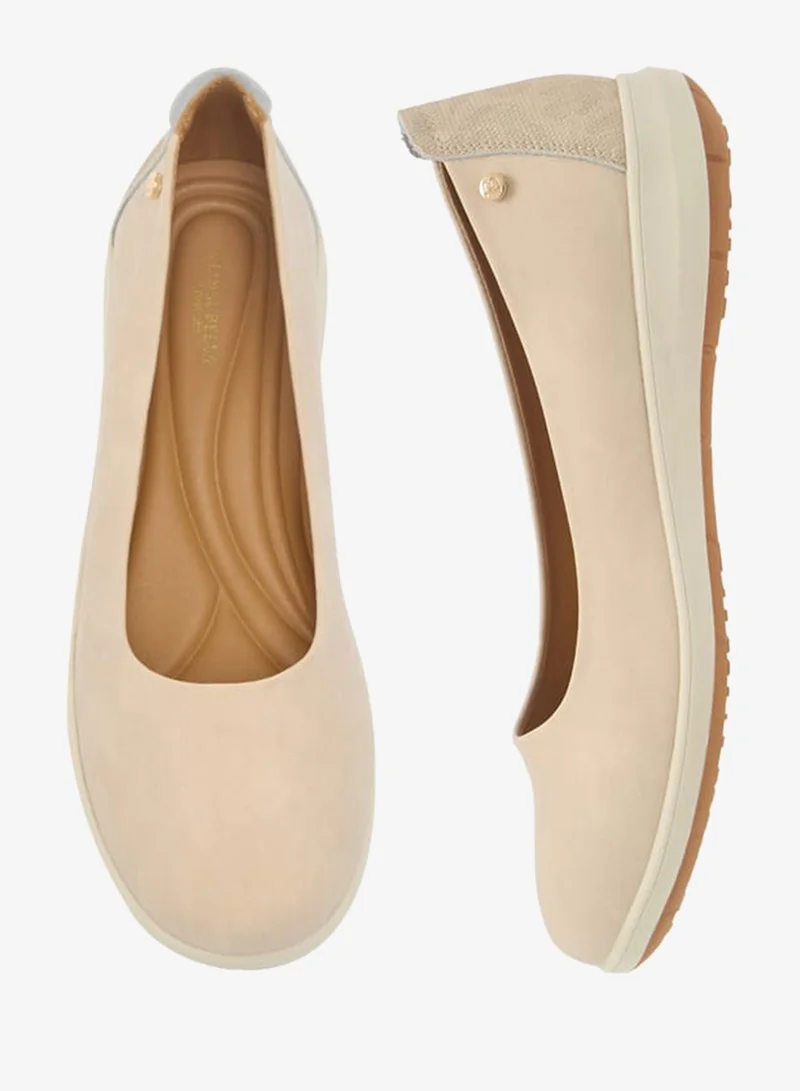 Flora Bella By Shoexpress Textured Slip-On Comfort Ballerina Shoes