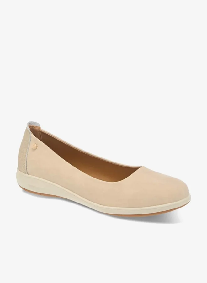 Flora Bella By Shoexpress Textured Slip-On Comfort Ballerina Shoes