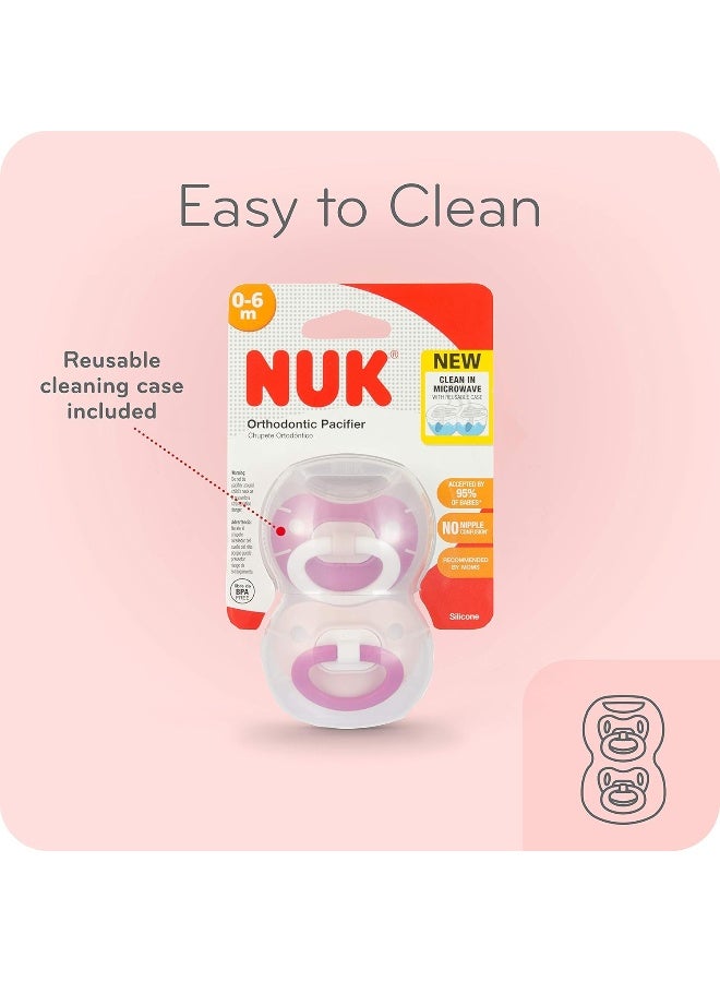 NUK Disney Mickey Mouse Orthodontic Pacifiers, 0-6 Months, 2-Pack - Image 3
