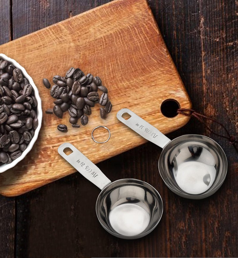 Steren Impex | Stainless Steel Measuring Cup, Round Shaped, Set of 4 (1/4, 1/3, 1/2 & 1 Cup) Matt Finish - Image 4