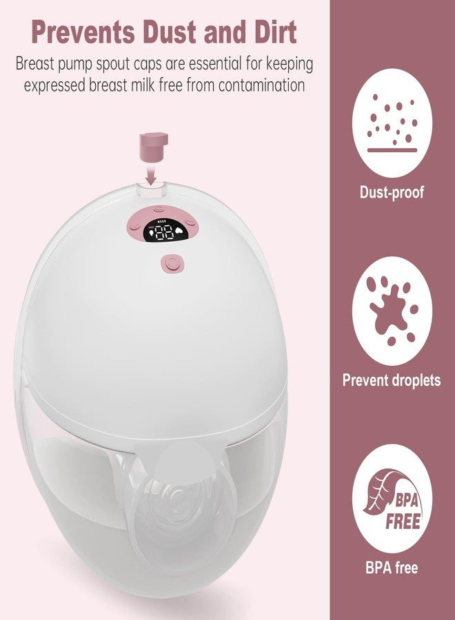 ١٠ قطع غيار لمضخة الثدي Momcozy M5 القابلة للارتداء، غطاء سيليكون مانع للتسرب مناسب لمضخات M5، مقاوم للغبار، يحافظ على نظافة غطاء فوهة مضخة الثدي، قطع غيار وردية اللون - Image 3