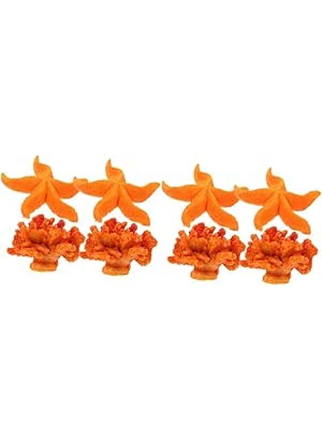 8Pcs Artificial Coral Ornament for Aquarium Fish Tank Decoration Lightweight Resin Coral Reef Sea Star - Image 1