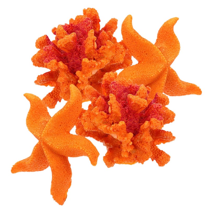 8Pcs Artificial Coral Ornament for Aquarium Fish Tank Decoration Lightweight Resin Coral Reef Sea Star - Image 4