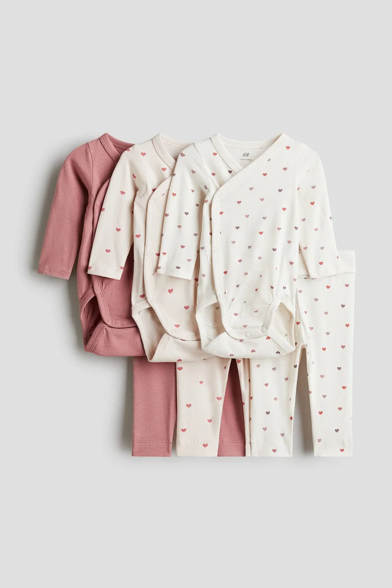 اتش اند ام طقم من القطن - 6 قطع