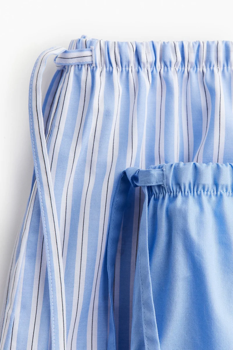 H&M 2-pack cotton poplin pyjama shorts