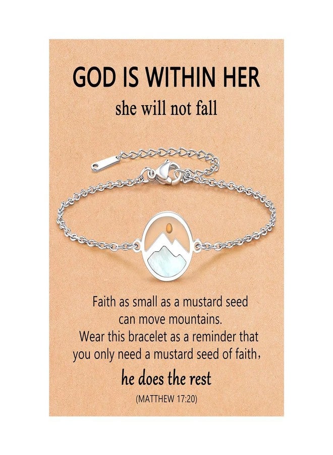 72ore Mustard Seed Bracelet Mountain and Sea Touch Bracelets Mustard Seed Jewelry Faith Jewelry Inspirational Gifts for Women - Image 1