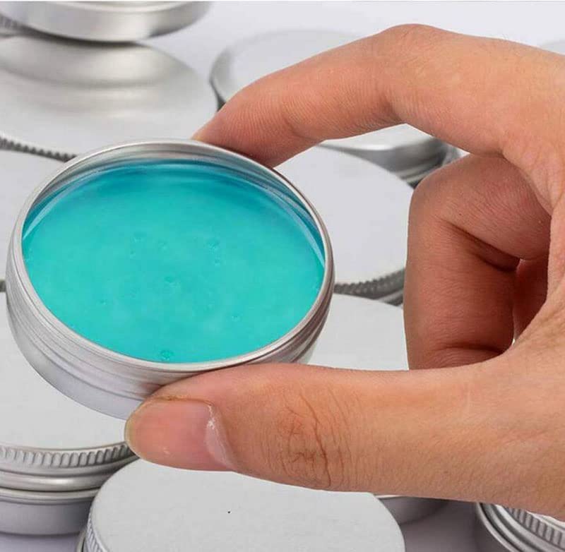 erioctry ericotry 12 pcs of 2 Oz/ 60 ML Silver Aluminum Tins Empty Slip Slide Round Containers with Tight Sealed Twist Screwtop Cover for Powder Lip Balm Lotion Make Up Eye Shadow Cream - Image 4